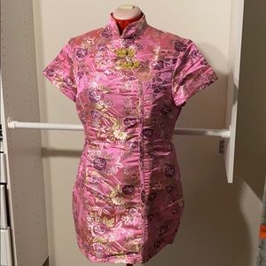PLT Pink Satin Mini Dress